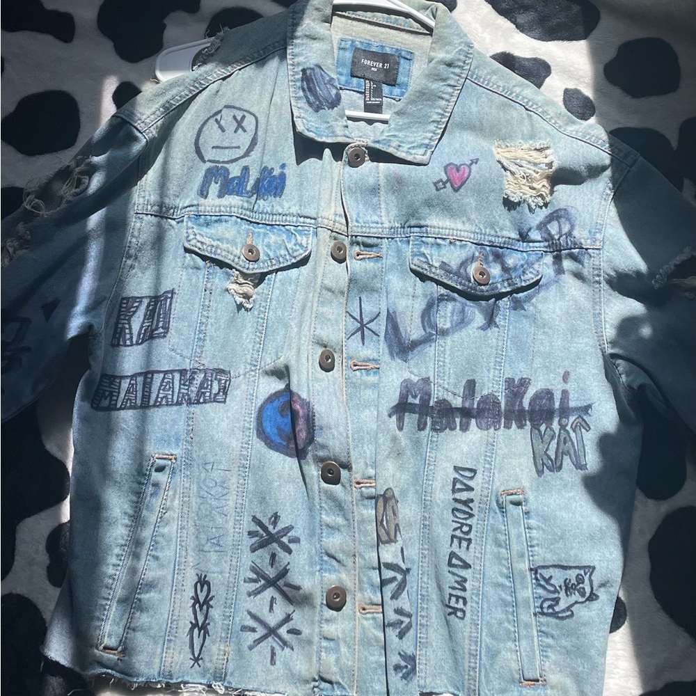 forever 21 custom jean jacket